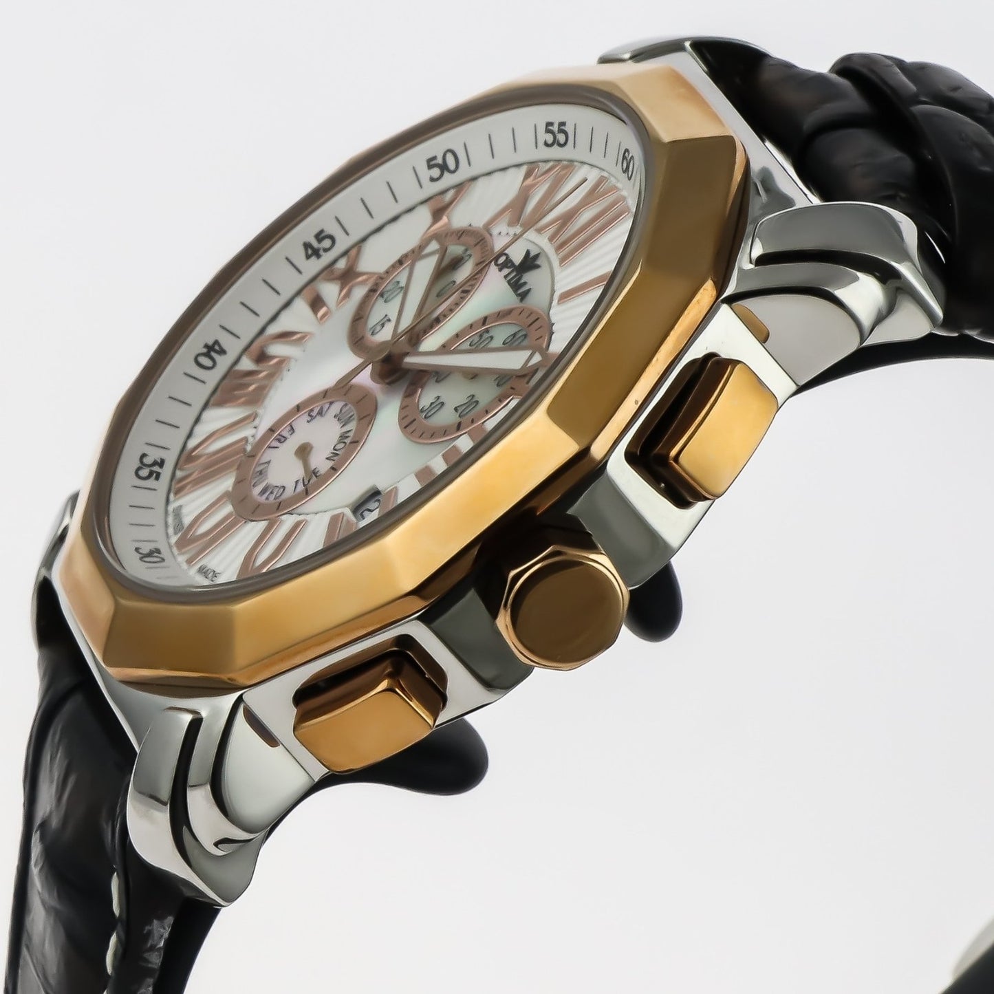 Optima • Swiss Chronograph Watch • Stainless Steel • 43 mm • Quartz • 3ATM