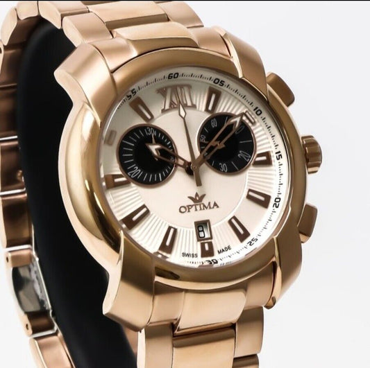 Optima •Swiss Chronograph Watch •OSC275-RR-1 • "Panda" • 43mm • Swiss RONDA