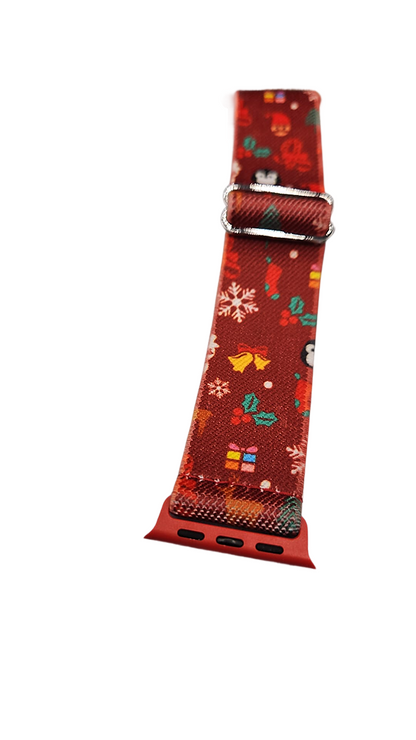 Christmas Strap for Apple Watch Compatible • 38/40/41 • Nylon Elastic