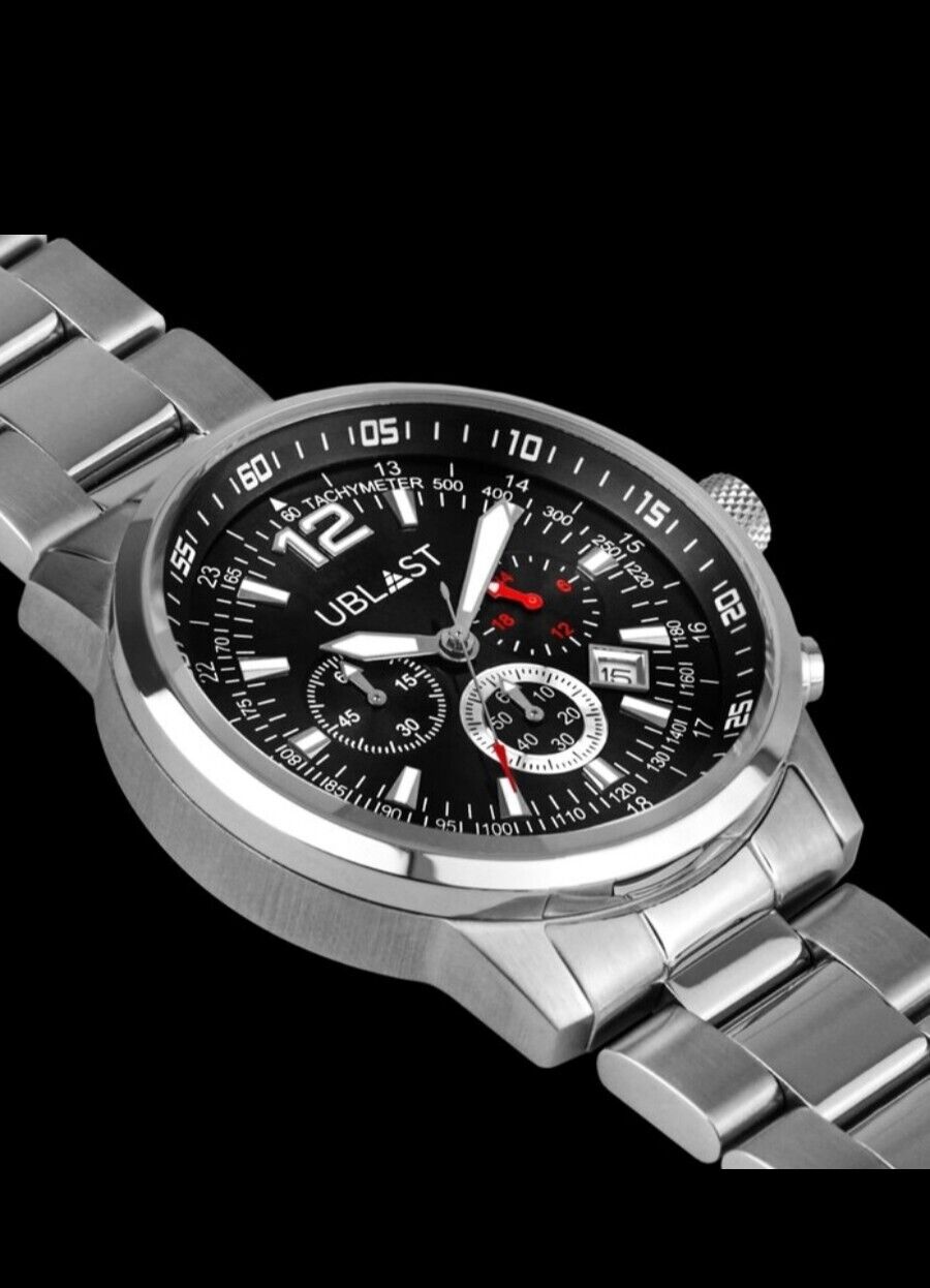 Ublast • Street Race Chrono Watch • 43mm • Miyota OS20 • WR10ATM • UBSR43SBK