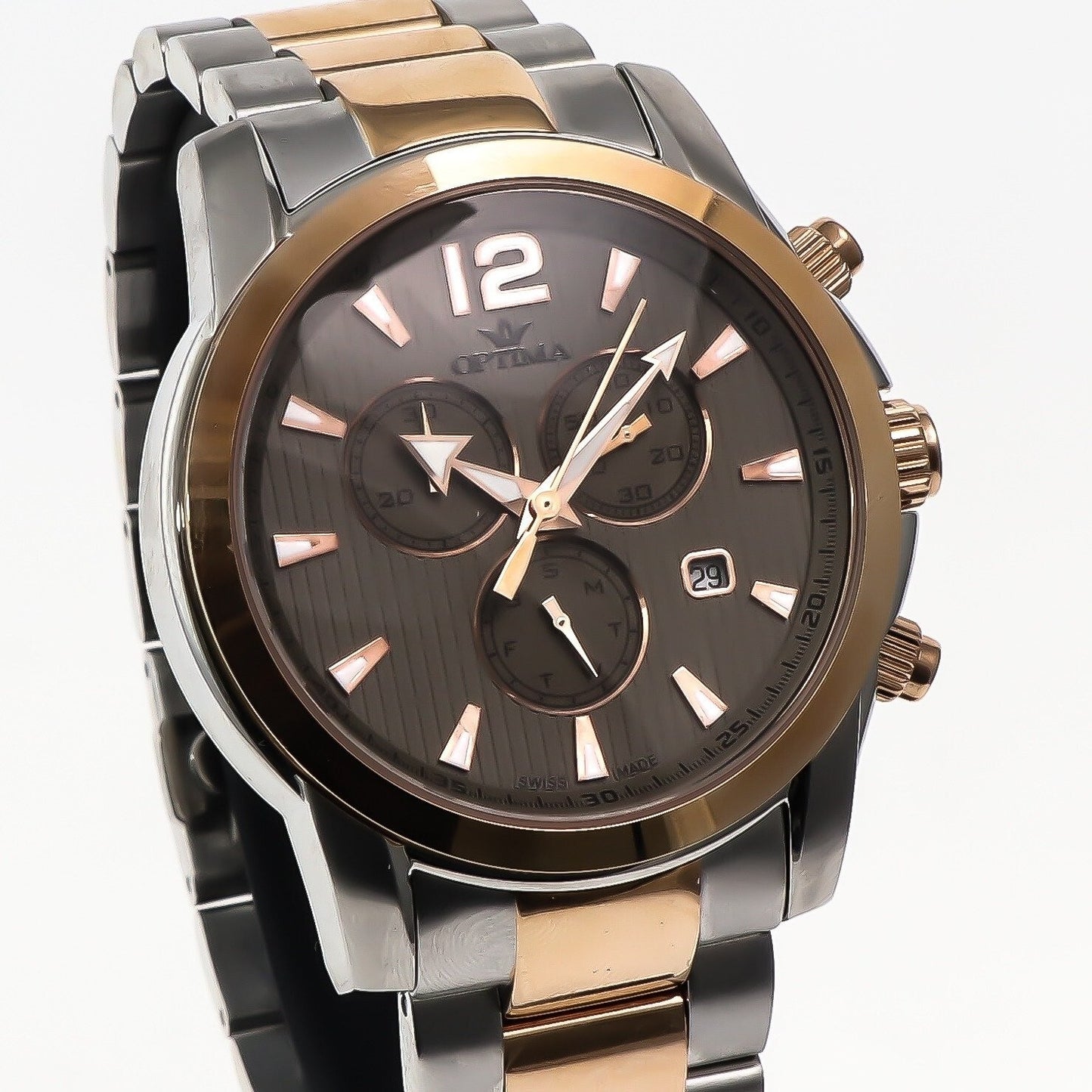 Optima • Swiss Chronograph Watch • Stainless Steel Quartz • 5ATM • OSC307