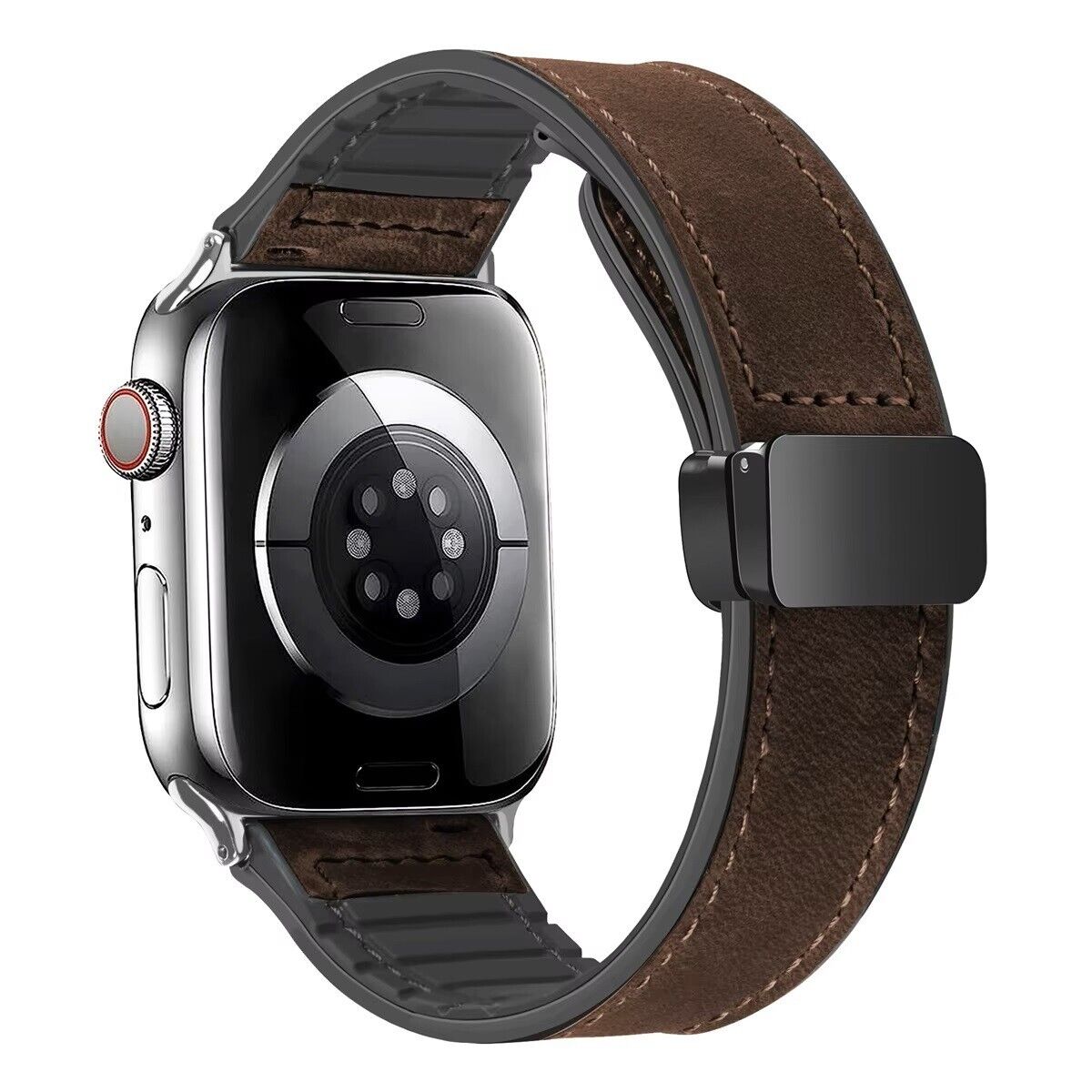 Leather Ultra Magnetic Buckle Strap • Apple Compatible 38/40/41 & 42/44/45/49mm