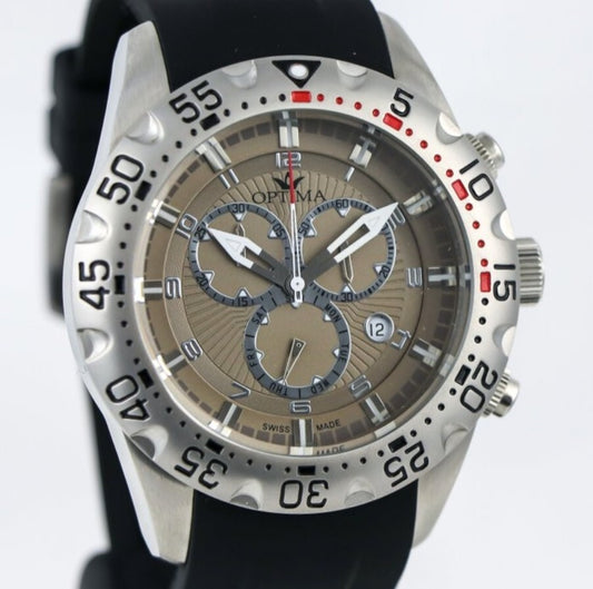 Optima • Swiss Chronograph Watch • Stainless Steel • Quartz OSC342-SX-4