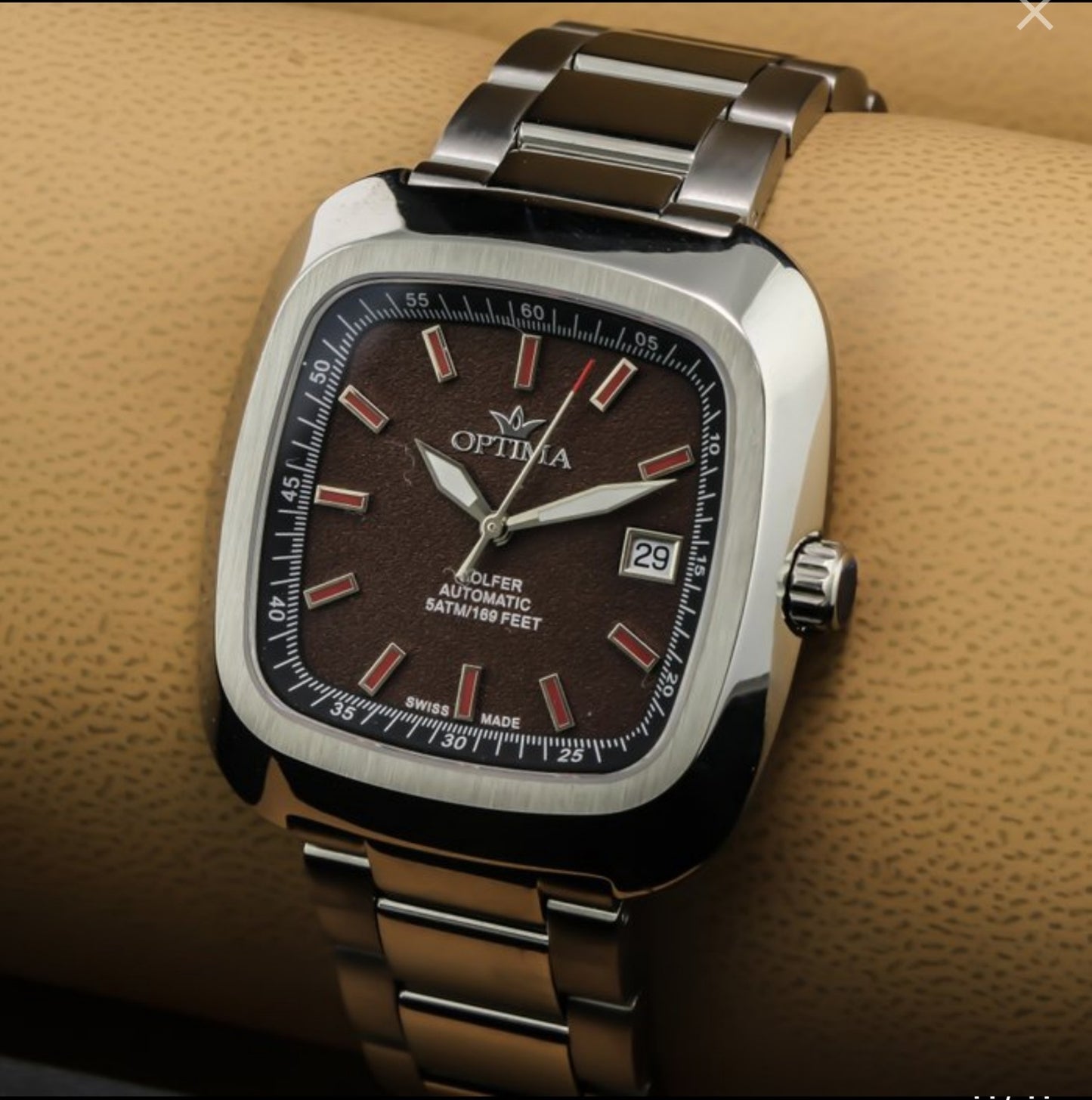 Optima • Golfer • Swiss Automatic Watch • Stainless Steel • 43mm • 5ATM • OSA487