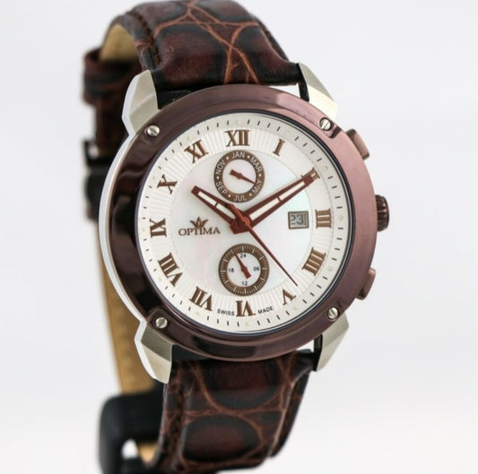 Optima • Swiss Chronograph Watch • OSC241-SCL-7 • Dual Time • Day Date