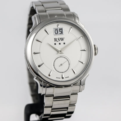 RSW •  Swiss Watch • Stainless Steel • Quartz 44mm • Big Date • 5ATM • RSWM107