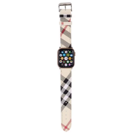 Luxury Leather Watch Band • Compatible with Apple Watch • Fits 38–49mm Series