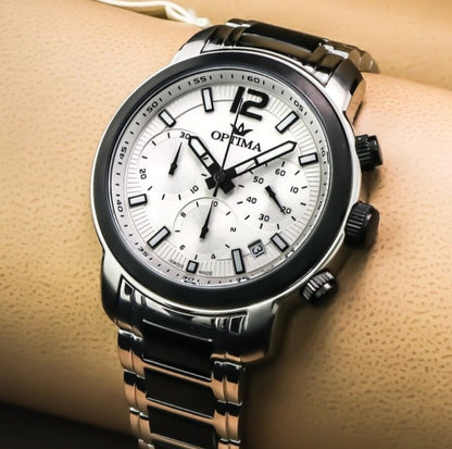 Optima • OSC399-SB-1 • Swiss Chronograph Watch • Date • Quartz