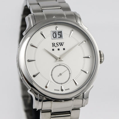 RSW •  Swiss Watch • Stainless Steel • Quartz 44mm • Big Date • 5ATM • RSWM107