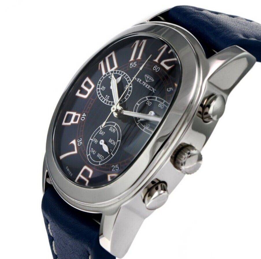 Murex • Swiss Chronograph Watch • ISC701-SL-9 • Day Date • Oval