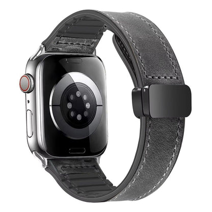 Leather Ultra Magnetic Buckle Strap • Apple Compatible 38/40/41 & 42/44/45/49mm