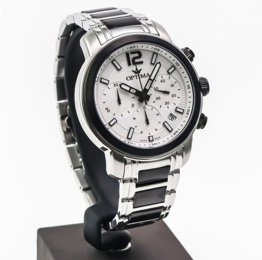 Optima • OSC399-SB-1 • Swiss Chronograph Watch • Date • Quartz
