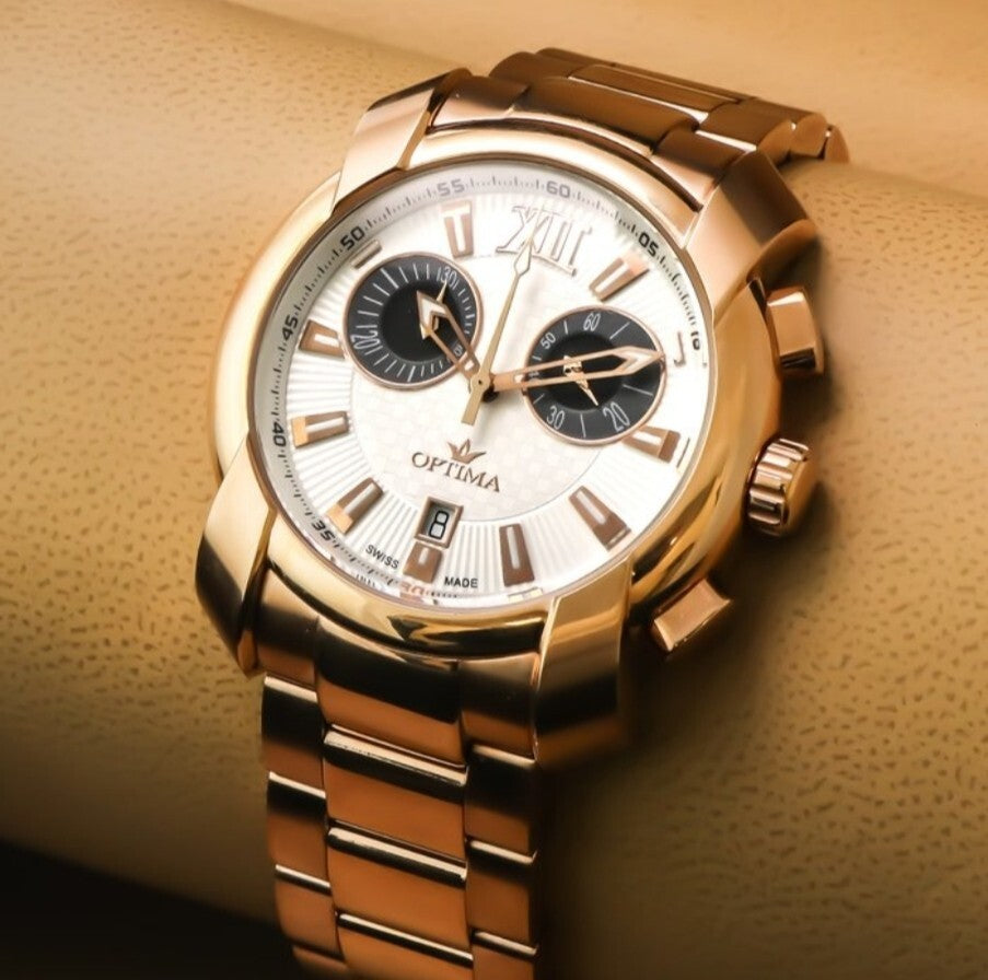 Optima • Swiss Chronograph Watch • Stainless Steel • Quartz • 43mm • OSC275