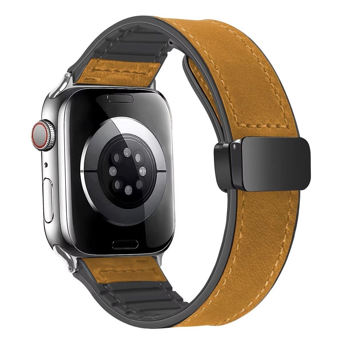 Leather Ultra Magnetic Buckle Strap • Apple Compatible 38/40/41 & 42/44/45/49mm
