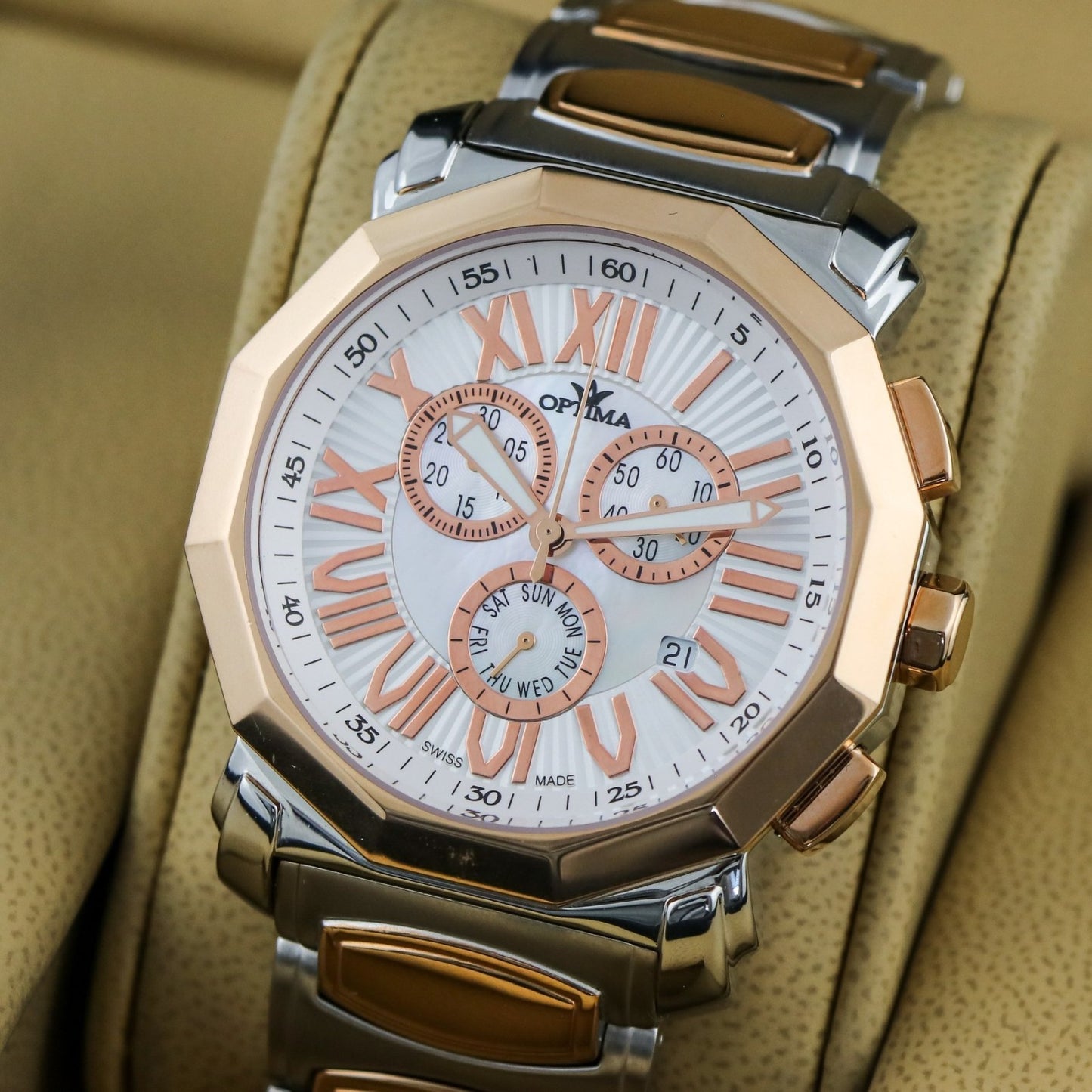 Optima • Swiss Chronograph Watch • Stainless Steel • 43 mm • Quartz • OSC248