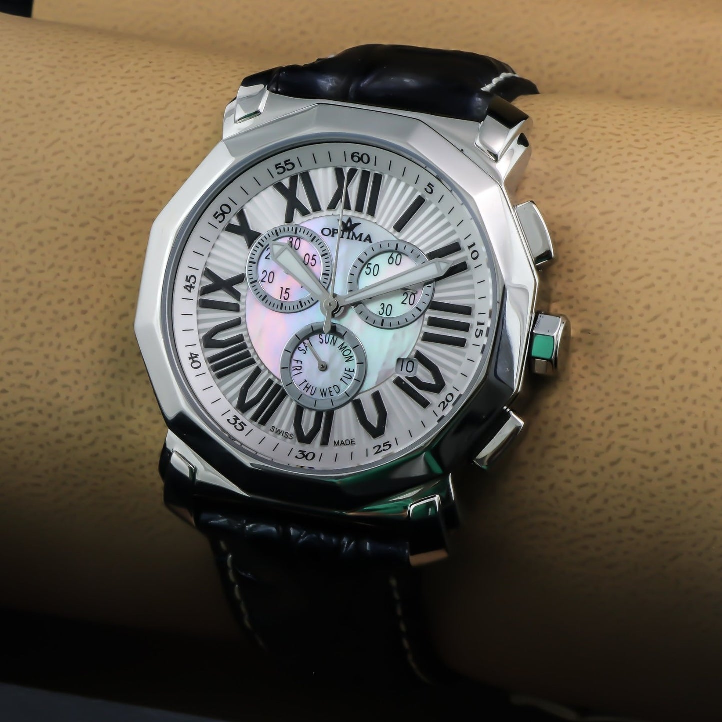 Optima • Swiss Chronograph Watch • Stainless Steel • 43 mm • Quartz • OSC248