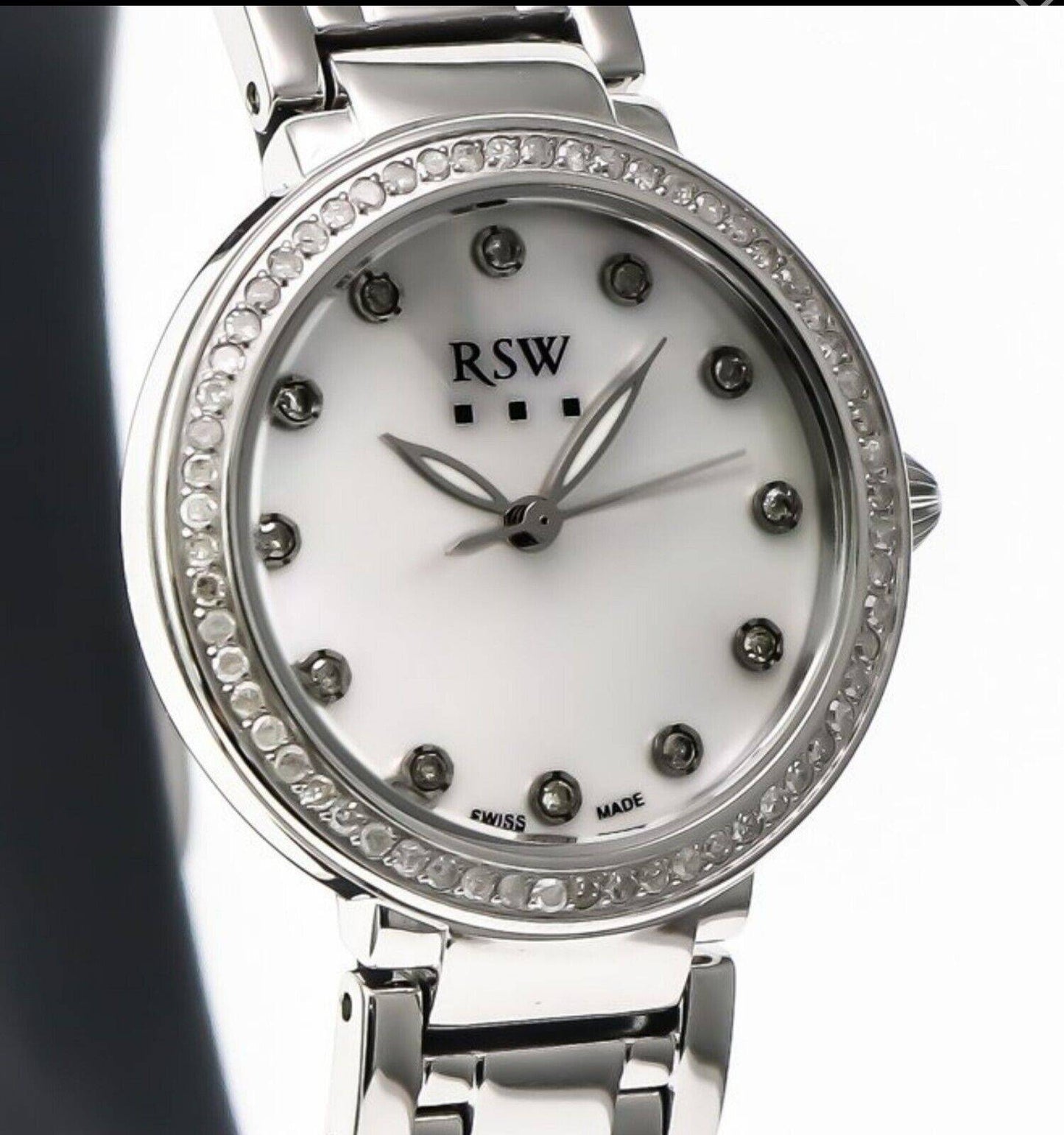 RSW Swiss Diamond Watch • RSWL150-SS-DD-7 • 72 White SI Quality 0.41ct Diamonds