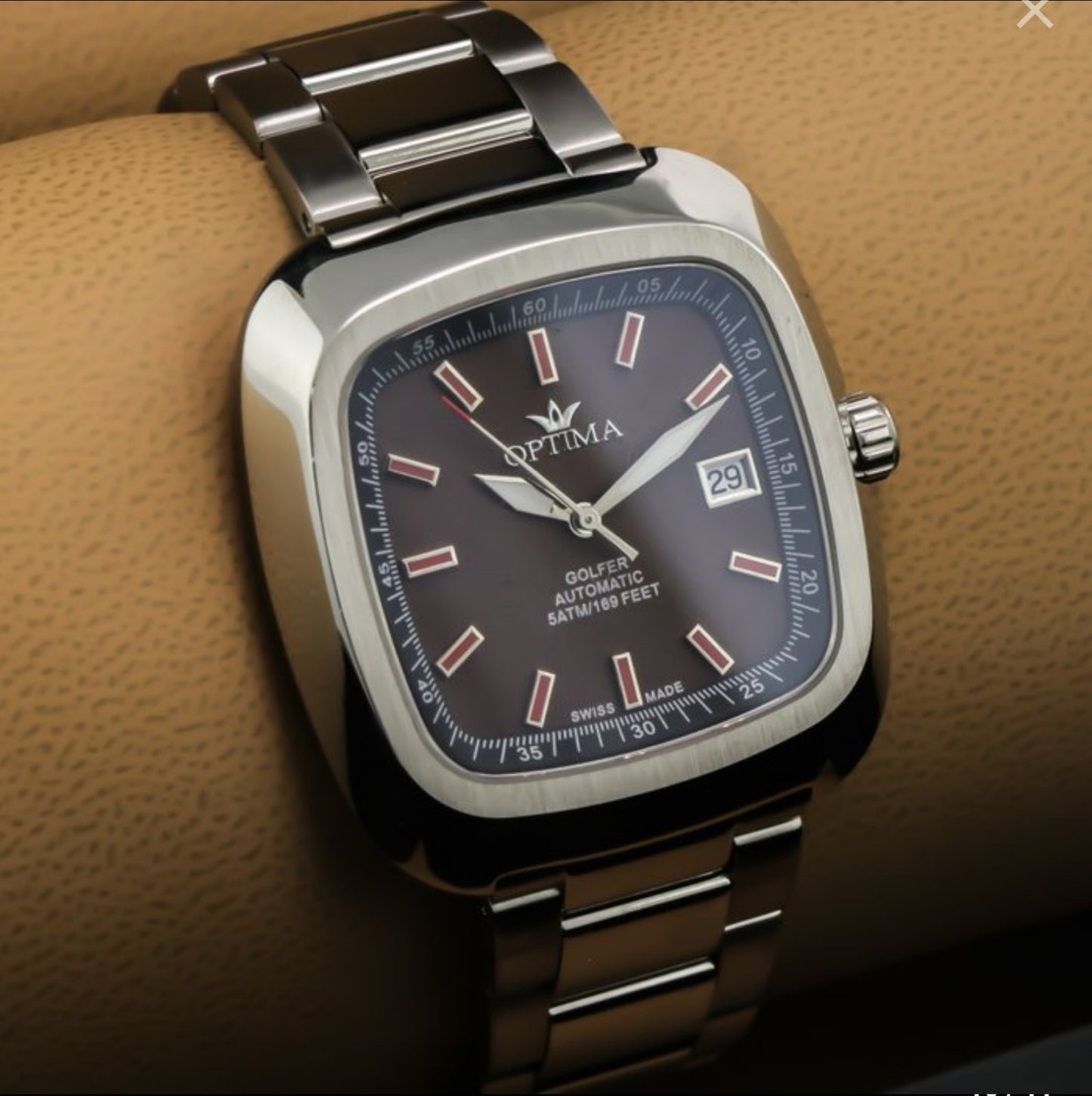 Optima • Golfer • Swiss Automatic Watch • Stainless Steel • 43mm • 5ATM • OSA487