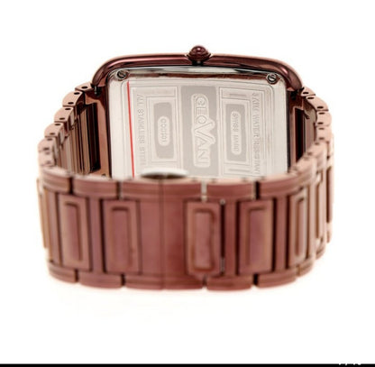 GEOVANI • Swiss Watch • Stainless Steel & Leather Quartz • 42x31mm • 3ATM GOB501