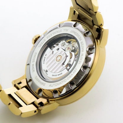 Optima • "ORTILLA" Swiss Automatic Watch • 43mm • 10AT PVDGold & Stainless Steel