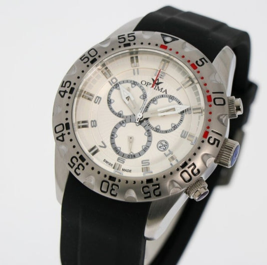 Optima • Swiss Chronograph Watch •Stainless Steel Quartz • Quartz • OSC342