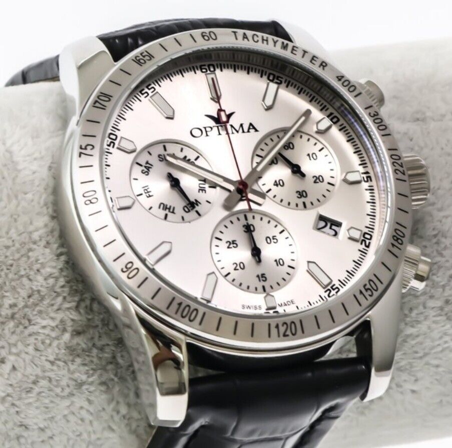 Optima • Swiss Chronograph Watch• OSC432-SL-1 • Day Date Quartz