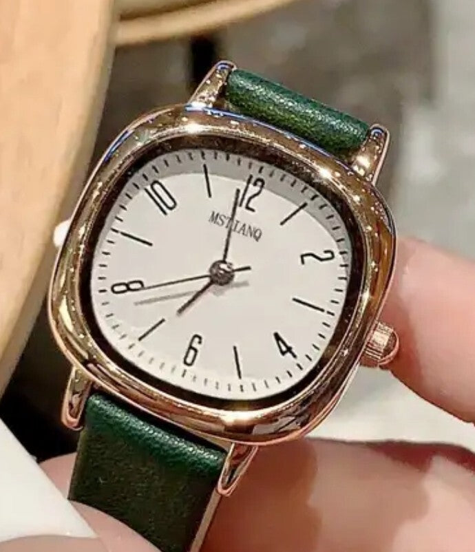 Womens Fashion Watch • 25mm • Quartz • 3ATM • Leather Strap • MsTianQ