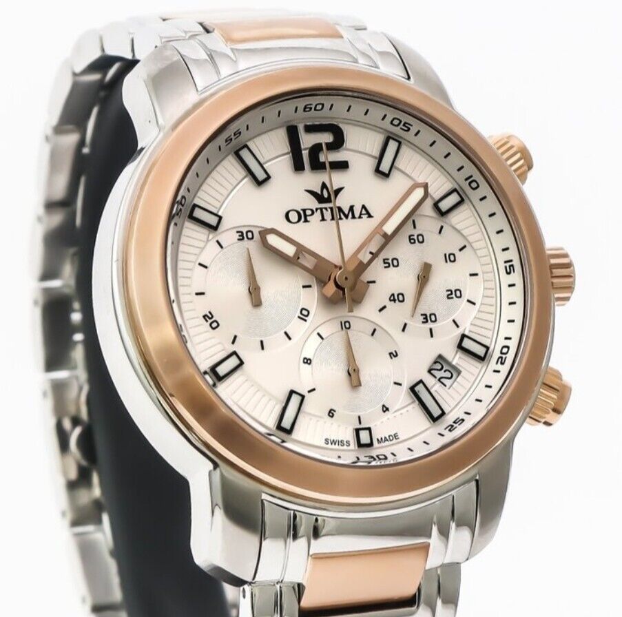 Optima •Swiss Chronograph Watch •OSC399-SR-1 • Day Date Quartz 