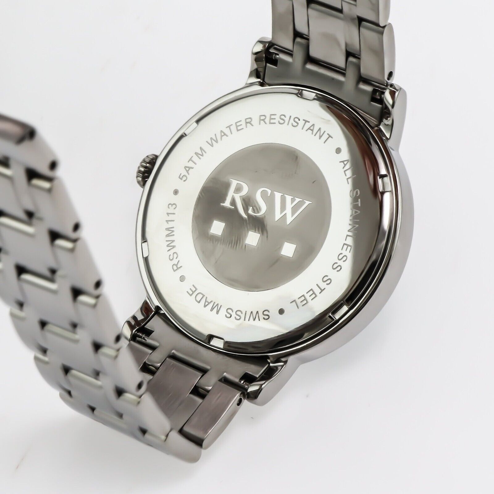 RSW • 42mm• Swiss Quartz Watch • Date • 5ATM • RSWM113-SS-12