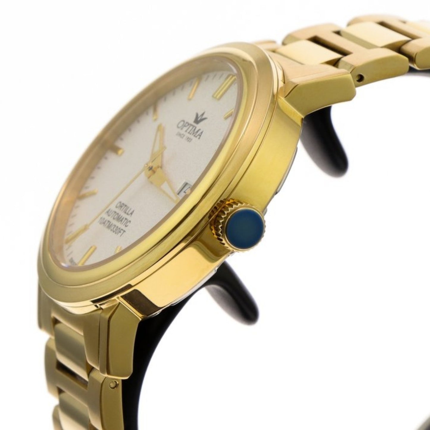 Optima • "ORTILLA" Swiss Automatic Watch • 43mm • 10AT PVDGold & Stainless Steel