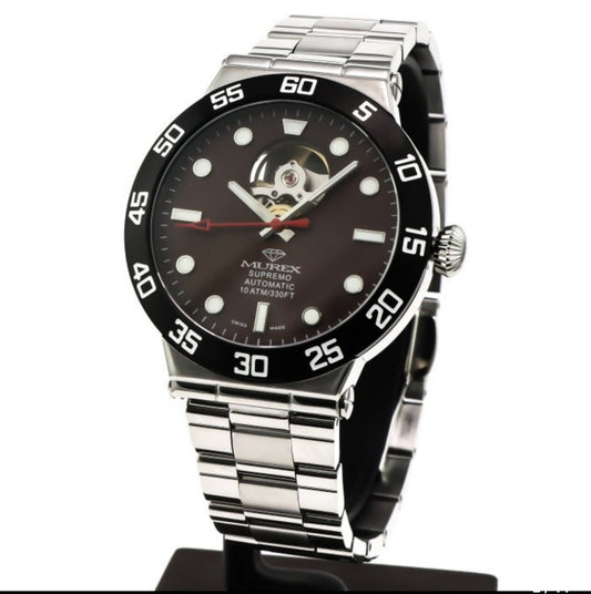 SUPREMO • Open Heart • Automatic Swiss Watch • Murex • Stainless Steel 43.8mm