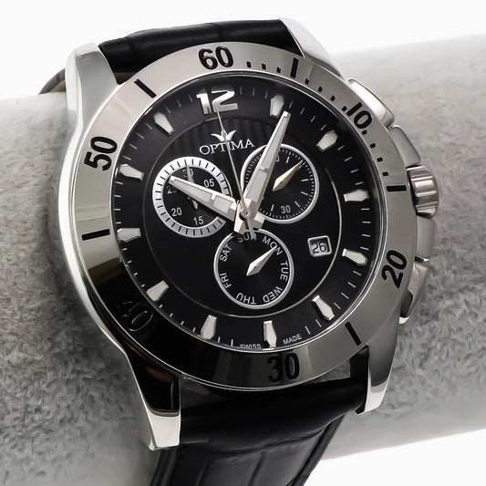 Optima • 45.36 mm • Swiss Chronograph • Date SubDay • WR 50M • OSC339-SL-3
