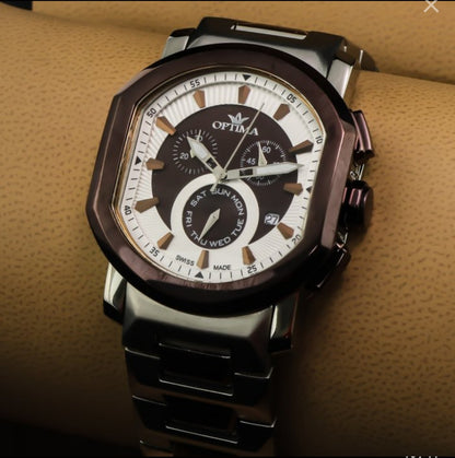 Optima • Swiss Chronograph Watch • 40x44mm • OSC243-SC-1 •  Date SubDay