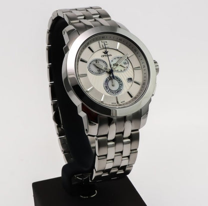 Optima • 46mm Swiss Chronograph Watch • Date SubDay • WR 3ATM • OSC391-SS-1
