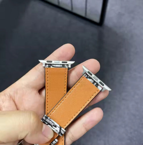Luxury Leather Watch Band • Compatible with Apple Watch • Fits 38–49mm Series