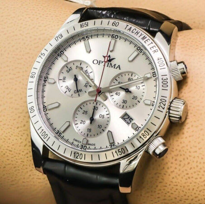 Optima • Swiss Chronograph Watch• OSC432-SL-1 • Day Date Quartz