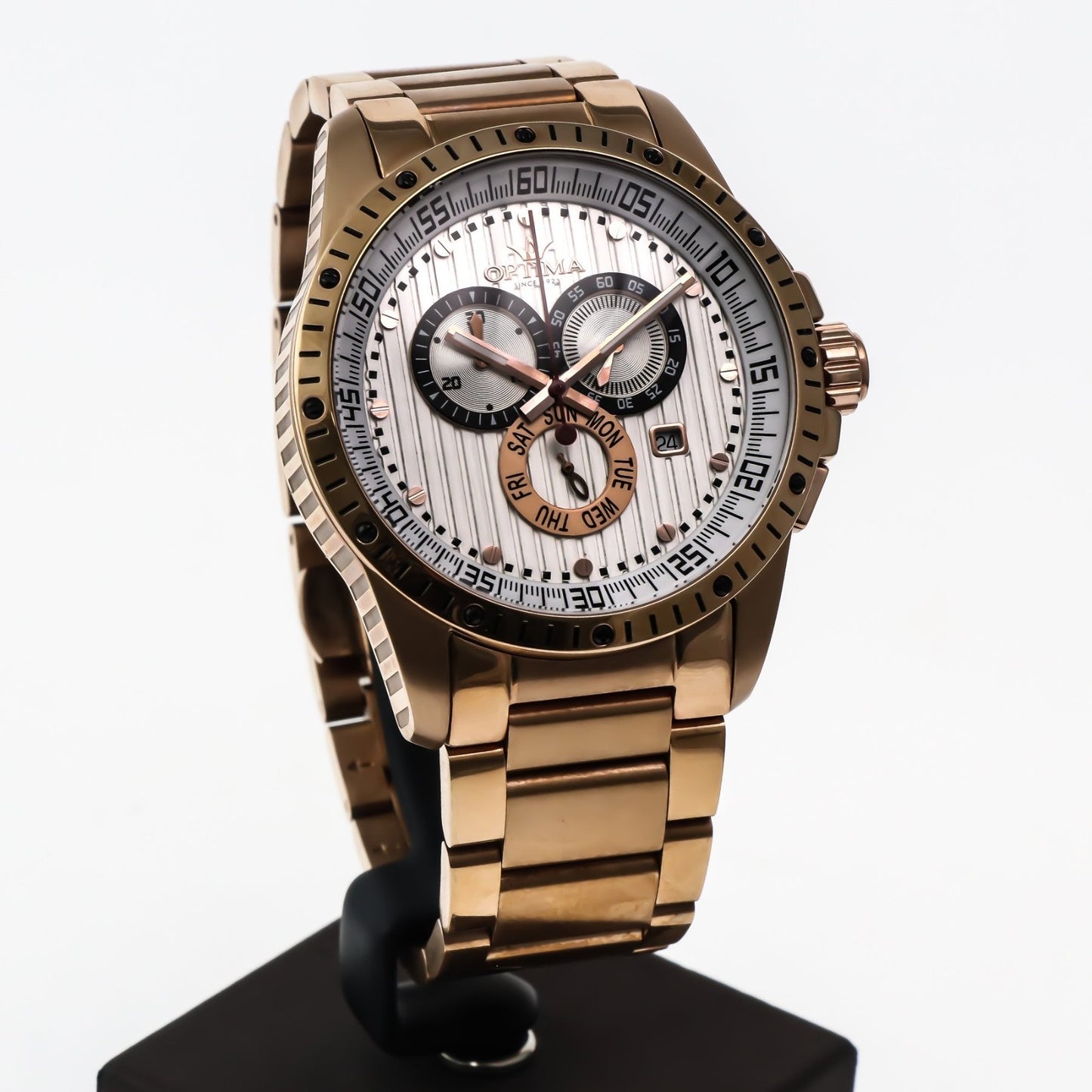 Optima • Swiss Chronograph Watch  • Stainless Steel Quartz • 45mm • OSC281