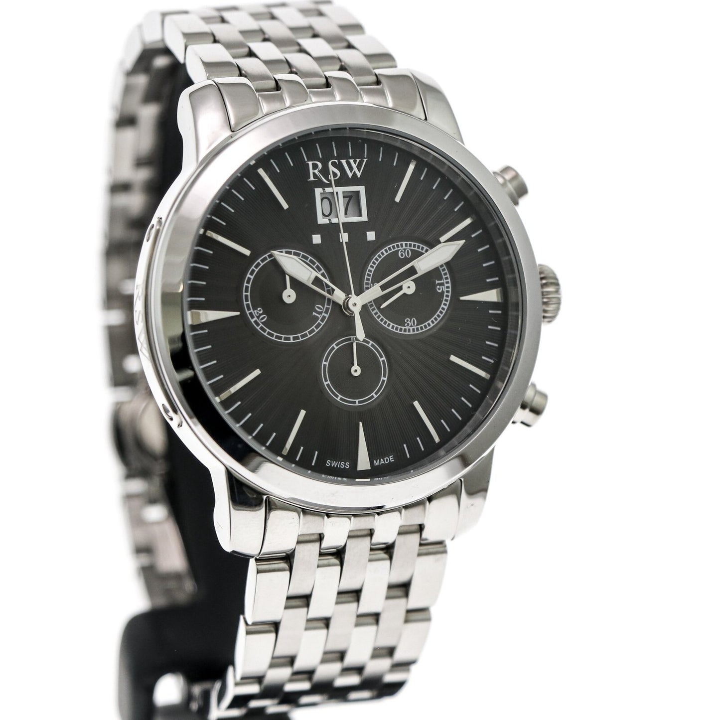 RSW • Swiss Chronograph Watch • Stainless Steel • Quartz • 44mm 5ATM • RSWC111