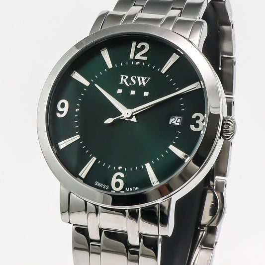 RSW • 42mm• Swiss Quartz Watch • Date • 5ATM • RSWM113-SS-12