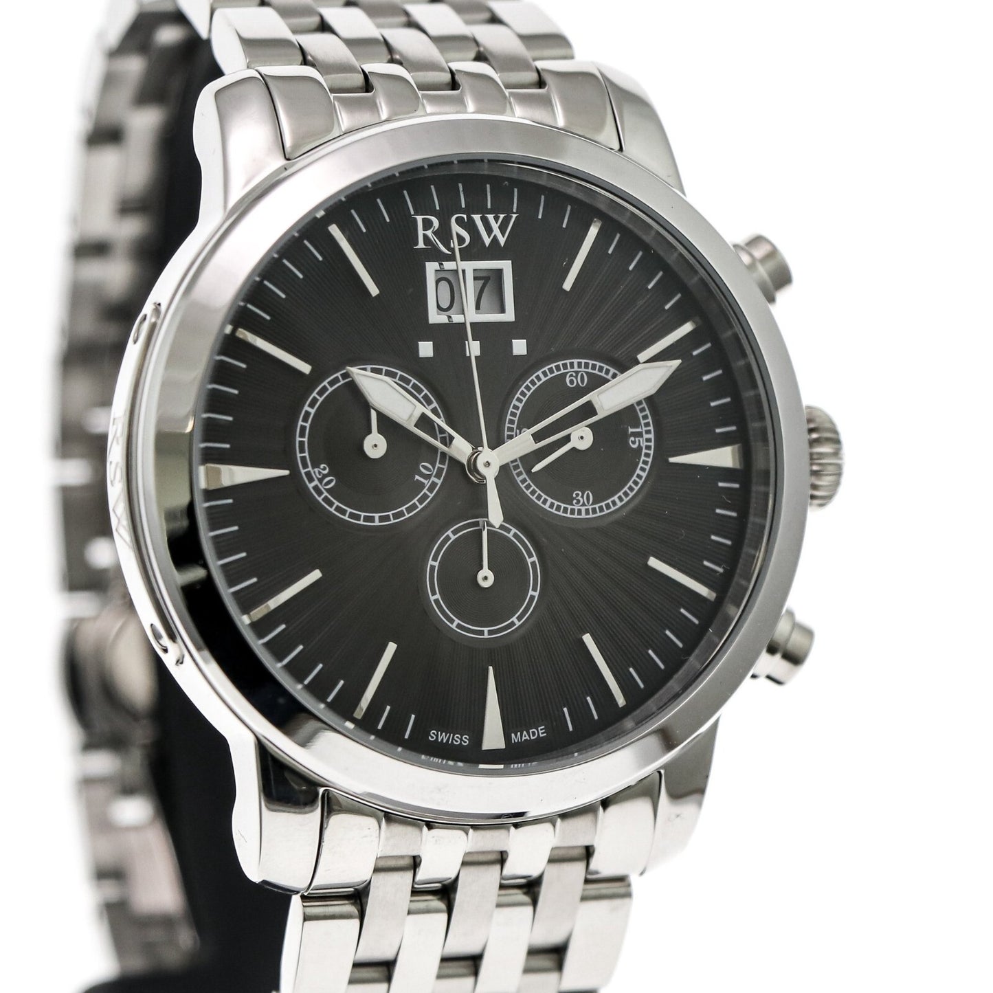 RSW • Swiss Chronograph Watch • Stainless Steel • Quartz • 44mm 5ATM • RSWC111