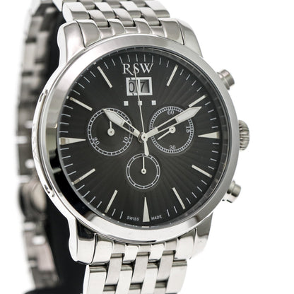 RSW • Swiss Chronograph Watch • Stainless Steel • Quartz • 44mm 5ATM • RSWC111