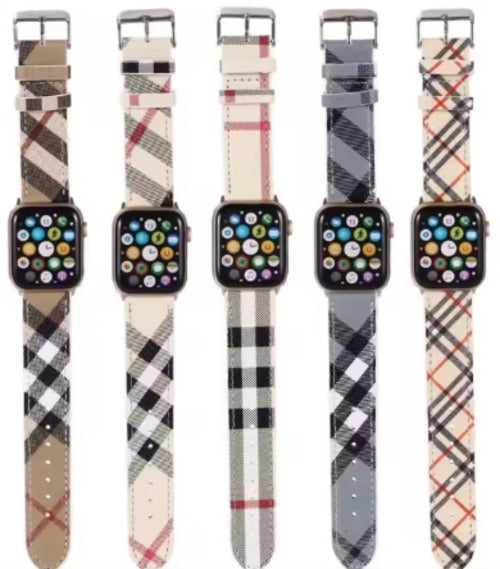 Luxury Leather Watch Band • Compatible with Apple Watch • Fits 38–49mm Series