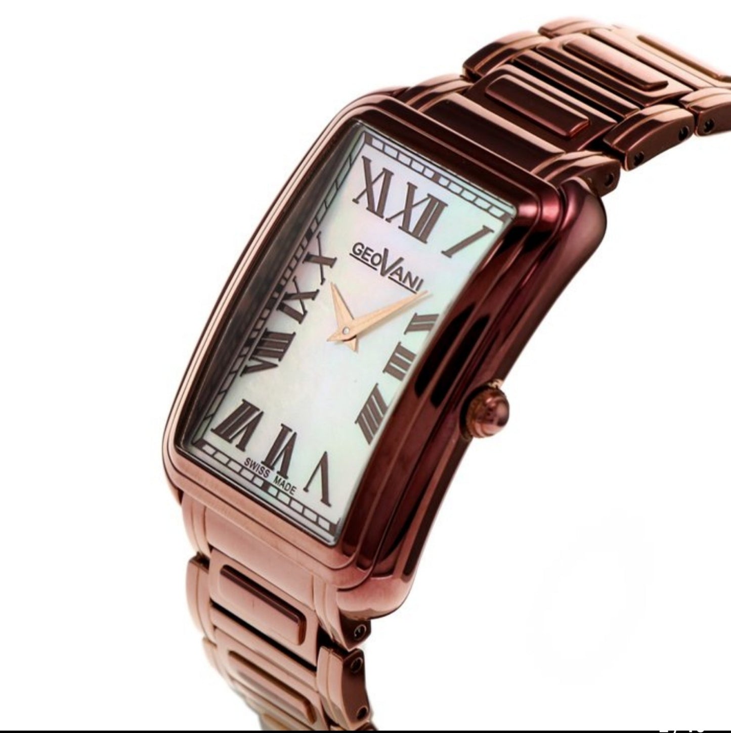 GEOVANI • Swiss Watch • Stainless Steel & Leather Quartz • 42x31mm • 3ATM GOB501