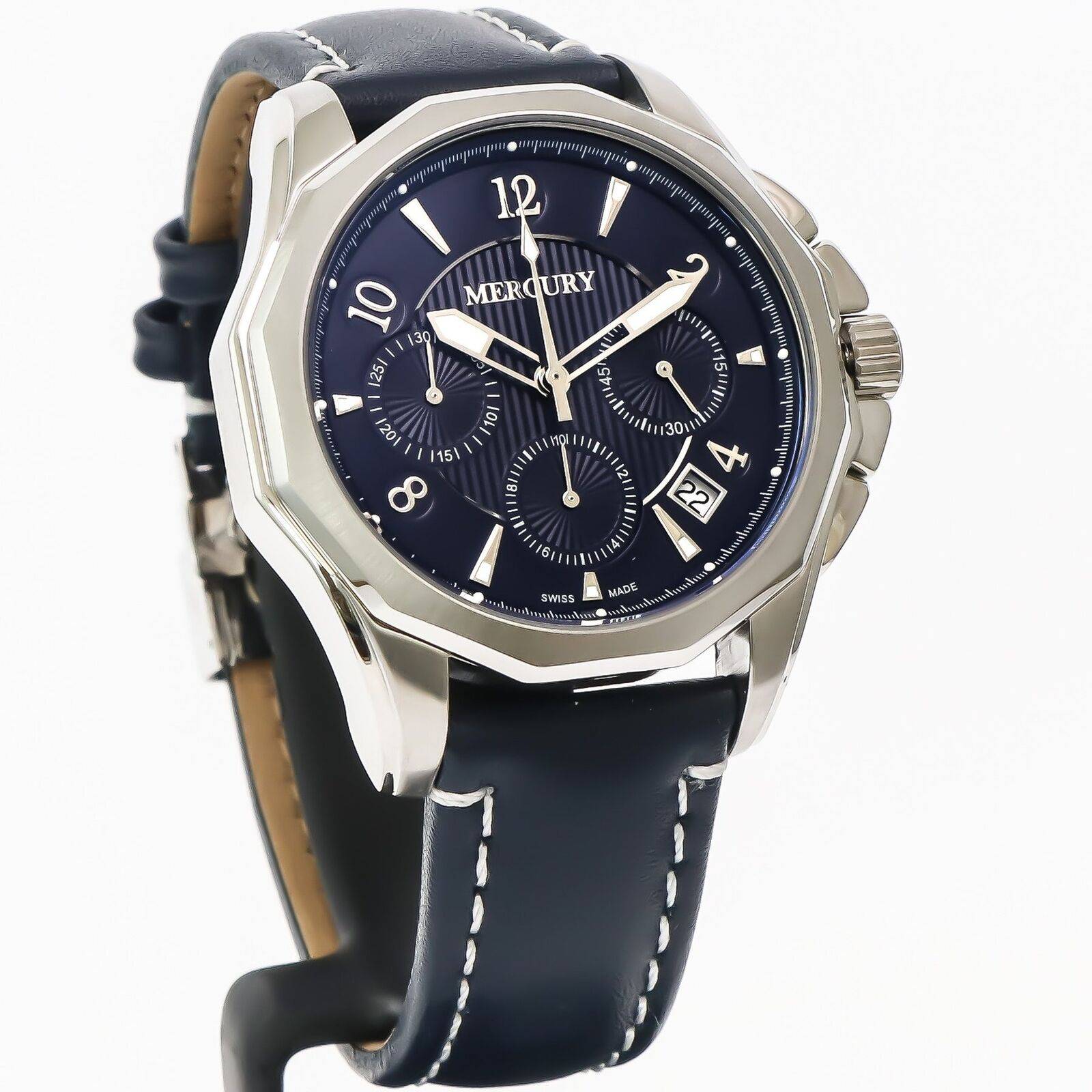 Mercury • Swiss Chronograph • ME350-SL-9 • 45mm • Men's •  Blue strap Men