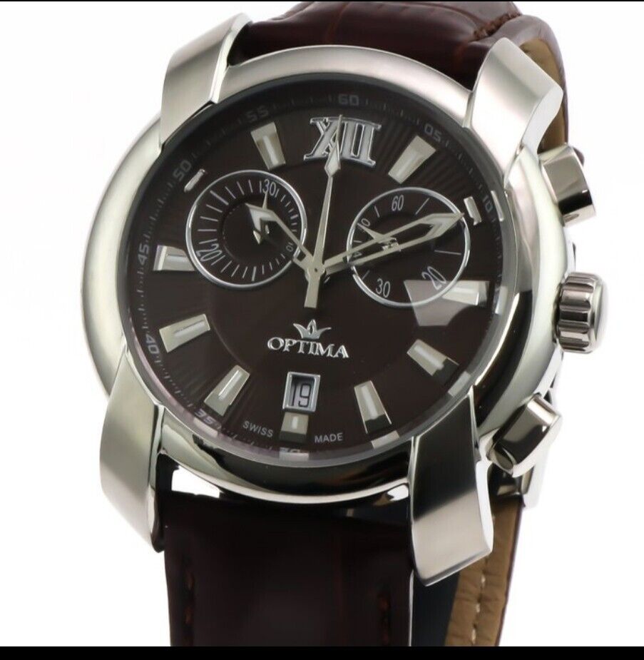 Optima • 43mm • Swiss Chrono Watch • Date • WR3ATM • OSC275-SL-4