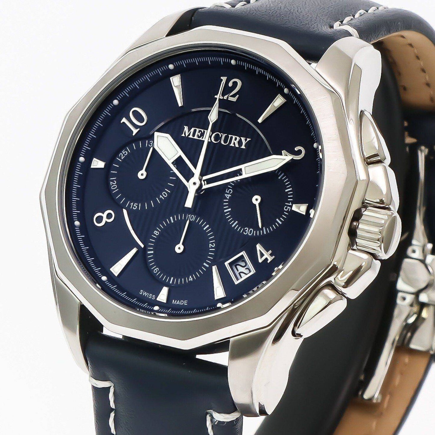 Mercury • Swiss Chronograph • ME350-SL-9 • 45mm • Men's •  Blue strap Men