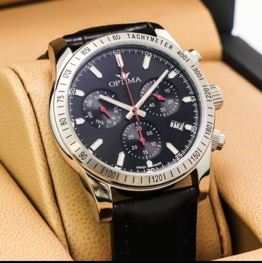 Optima • Swiss Chronograph Watch • OSC432-SL-3 • 44.15mm Tachymeter Date SubDay