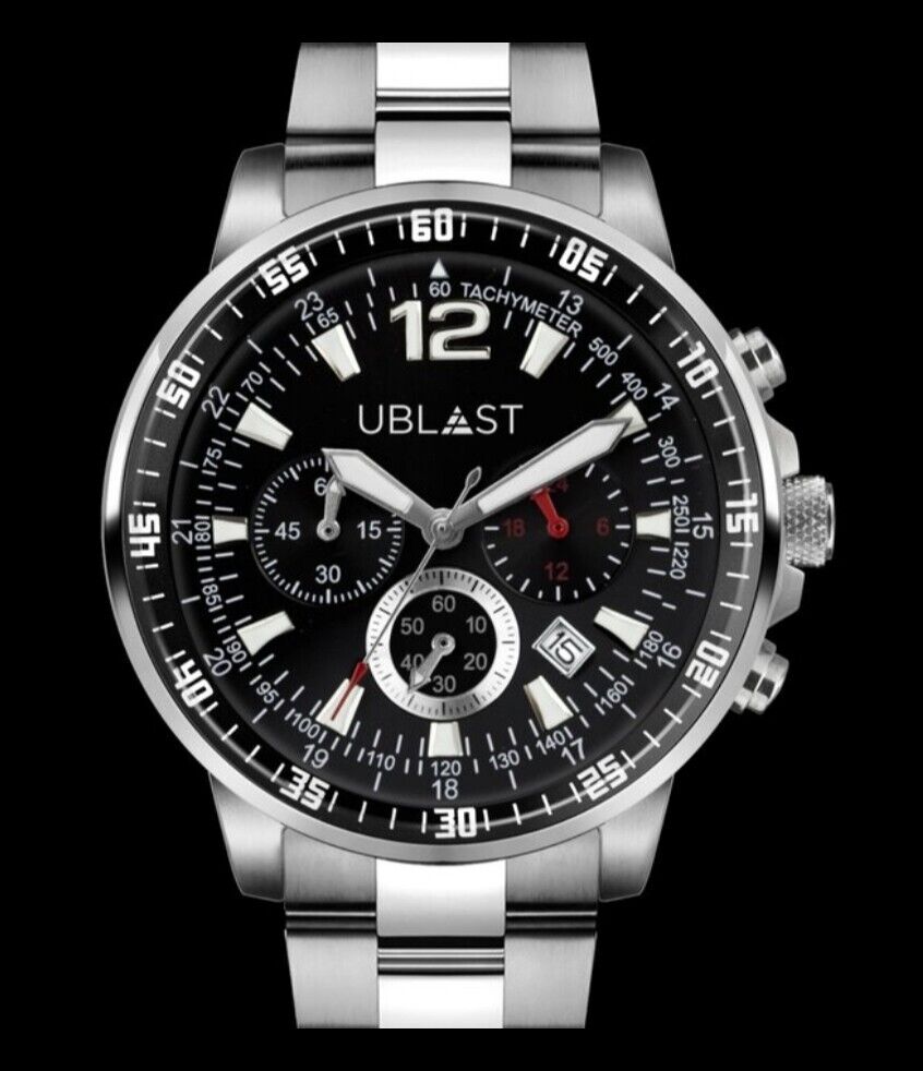 Ublast • Street Race Chrono Watch • 43mm • Miyota OS20 • WR10ATM • UBSR43SBK