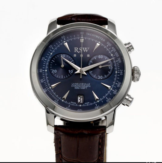 RSW La Neuveville • Swiss Chronograph Watch Quartz Stainless Steel 5ATM RSWC127