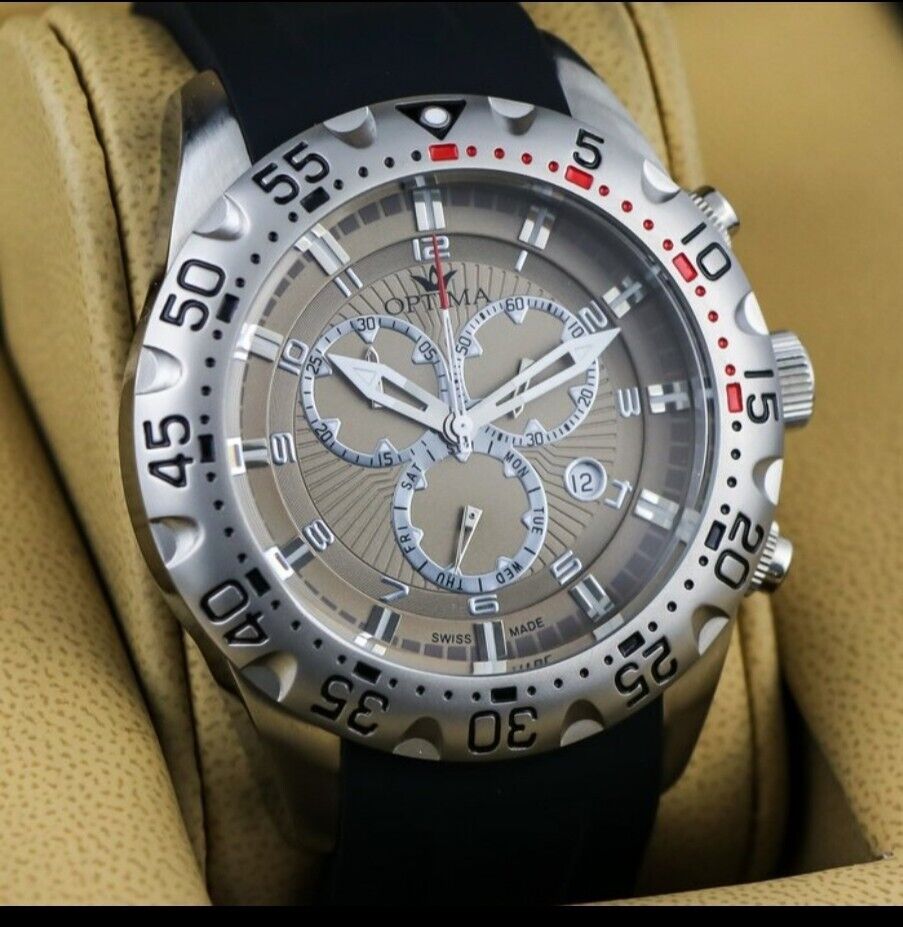 Optima • Swiss Chronograph Watch • Stainless Steel • Quartz OSC342-SX-4
